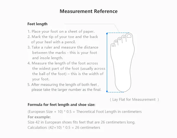 Operator size guide: how to measure foot length and the EU-size formula